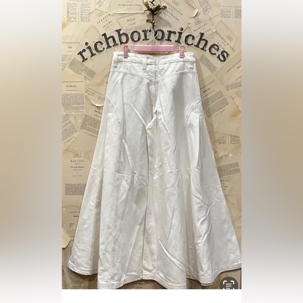 Free People Pandora Wide Leg Jeans We The Free Pleated Front Pockets Heavenly - Picture 7 of 7